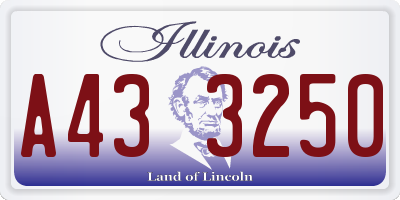 IL license plate A433250