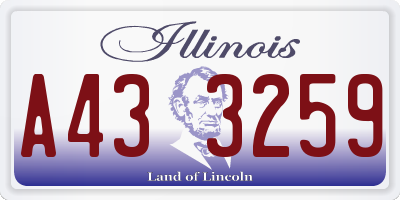 IL license plate A433259