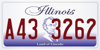 IL license plate A433262