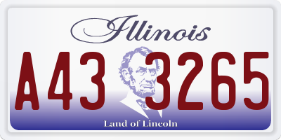 IL license plate A433265