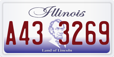 IL license plate A433269