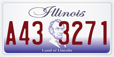 IL license plate A433271