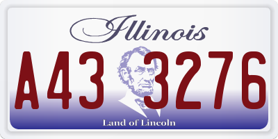 IL license plate A433276