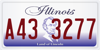 IL license plate A433277