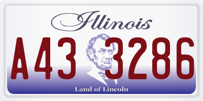 IL license plate A433286