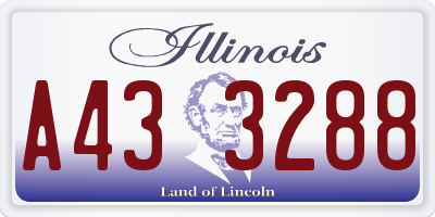 IL license plate A433288