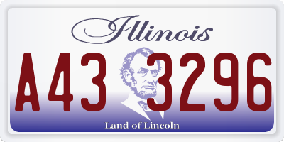 IL license plate A433296
