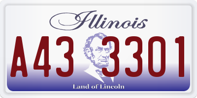 IL license plate A433301