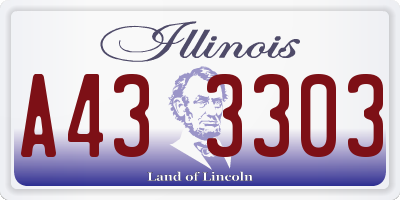 IL license plate A433303