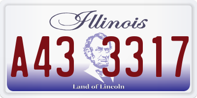 IL license plate A433317