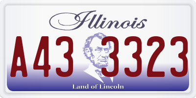 IL license plate A433323