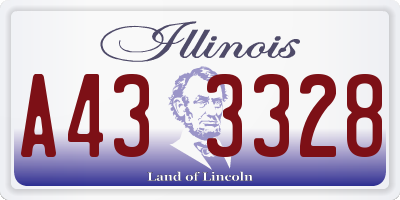 IL license plate A433328