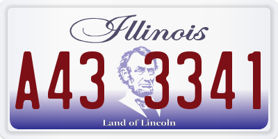 IL license plate A433341