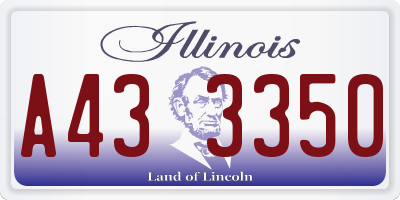 IL license plate A433350