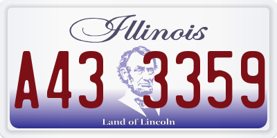 IL license plate A433359