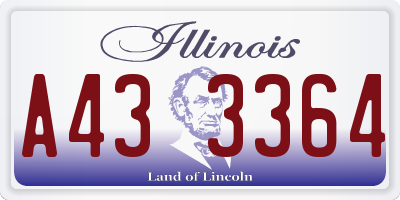 IL license plate A433364