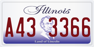 IL license plate A433366