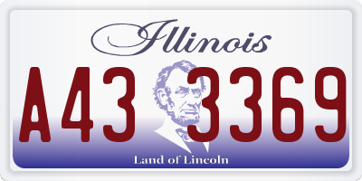 IL license plate A433369