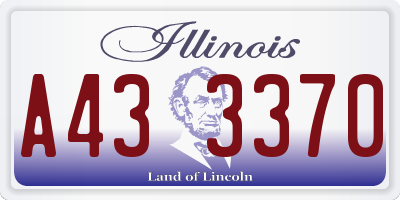 IL license plate A433370