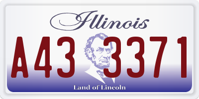 IL license plate A433371