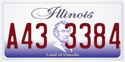 IL license plate A433384