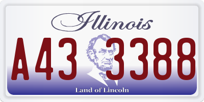 IL license plate A433388