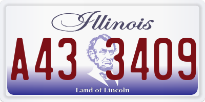 IL license plate A433409