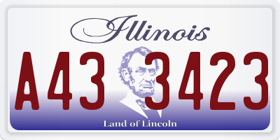 IL license plate A433423