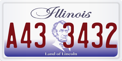 IL license plate A433432