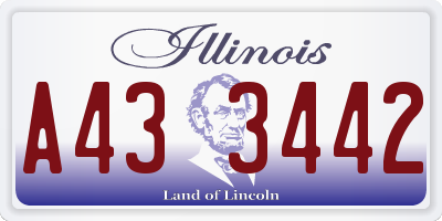 IL license plate A433442