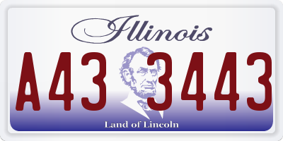 IL license plate A433443