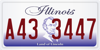 IL license plate A433447