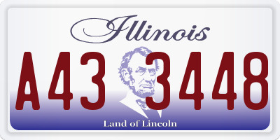 IL license plate A433448