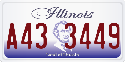 IL license plate A433449