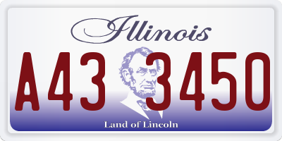 IL license plate A433450