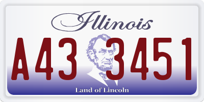 IL license plate A433451