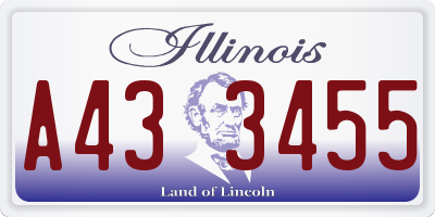 IL license plate A433455