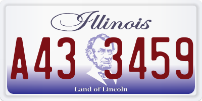 IL license plate A433459