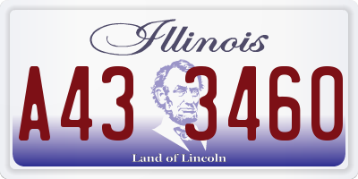 IL license plate A433460