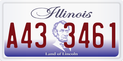 IL license plate A433461