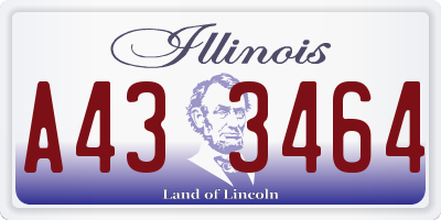IL license plate A433464