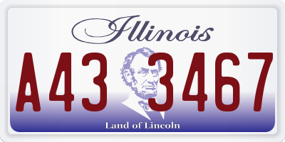 IL license plate A433467