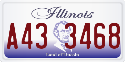 IL license plate A433468