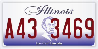 IL license plate A433469