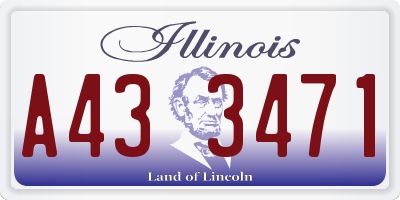 IL license plate A433471