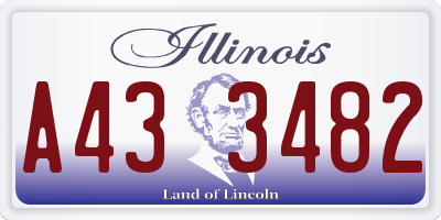 IL license plate A433482