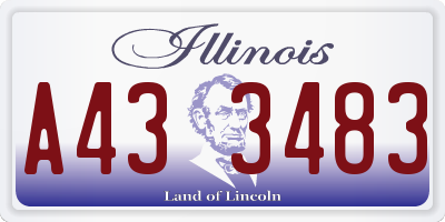 IL license plate A433483