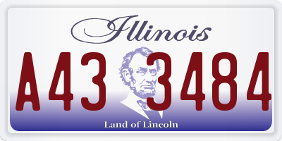 IL license plate A433484