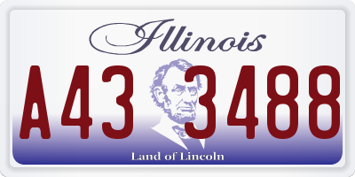 IL license plate A433488