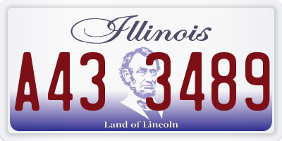 IL license plate A433489